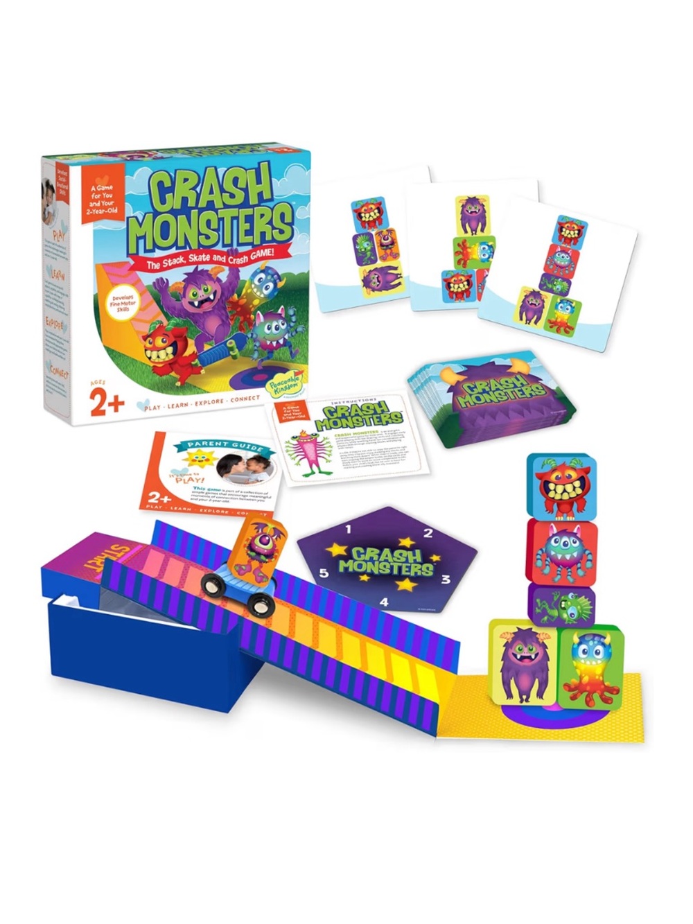 Peaceable Kingdom Crash Monsters Toddler Board Game Ages 2+